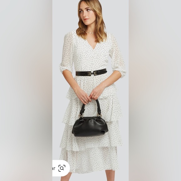NWT Belle & Bloom polka dot midi tiered dress size small - Picture 2 of 10